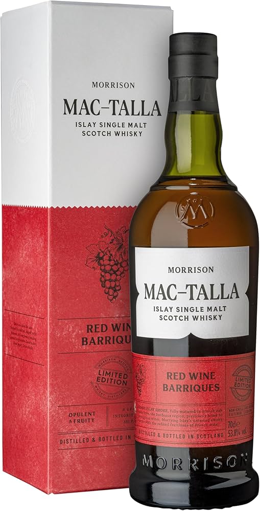 Mac-Talla Limited Edition Red Wine Barrique Islay Single Malt Scotch Whisky 700ml bottle, Scotland