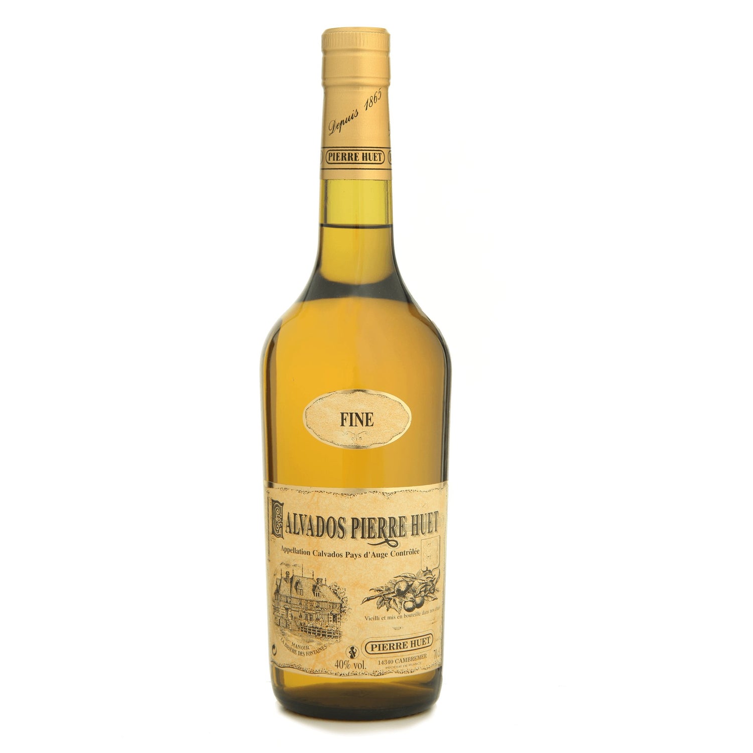 Pierre Huet Calvados Fine 2 years 40% 700ML - Calvados - Liquor Wine Cave