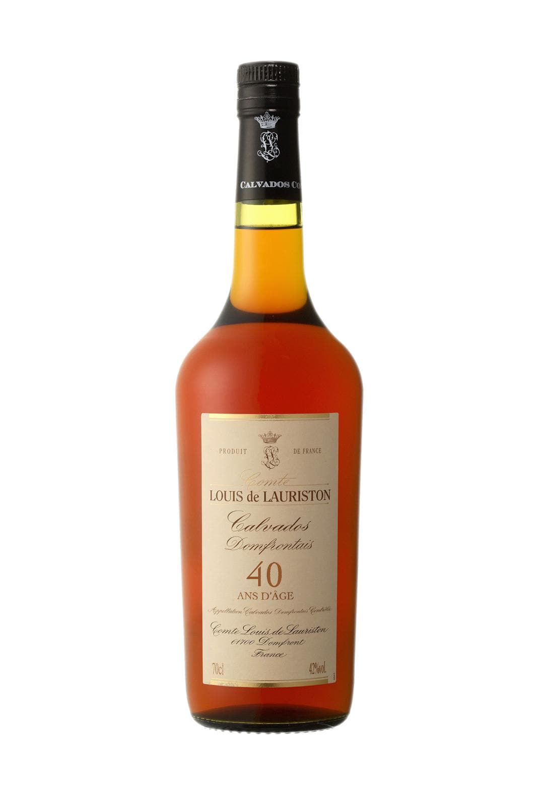 Comte Louis de Lauriston Calvados Domfrontais 40 years 42% 700ml