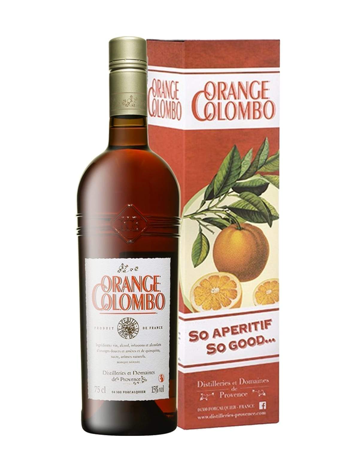Distillerie et Domaines de Provence 'Orange Colombo' (Orange) Aperitif 15% 750ml