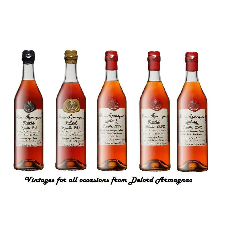 Bottles of Delord French Armagnac - Liquor Wine Cave