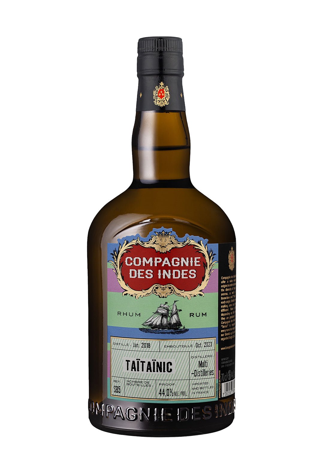 Compagnie des Indes Rum Taitainic 44% 700ml - Rum - Liquor Wine Cave