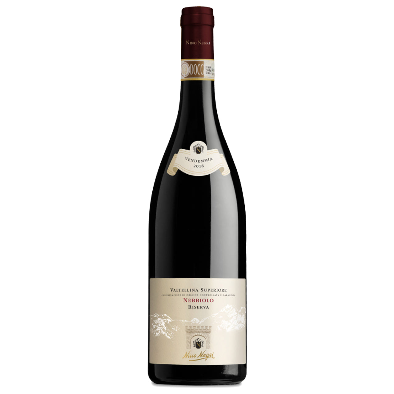 Nino Negri Valtellina Superiore Riserva 2017 bottle, Italy