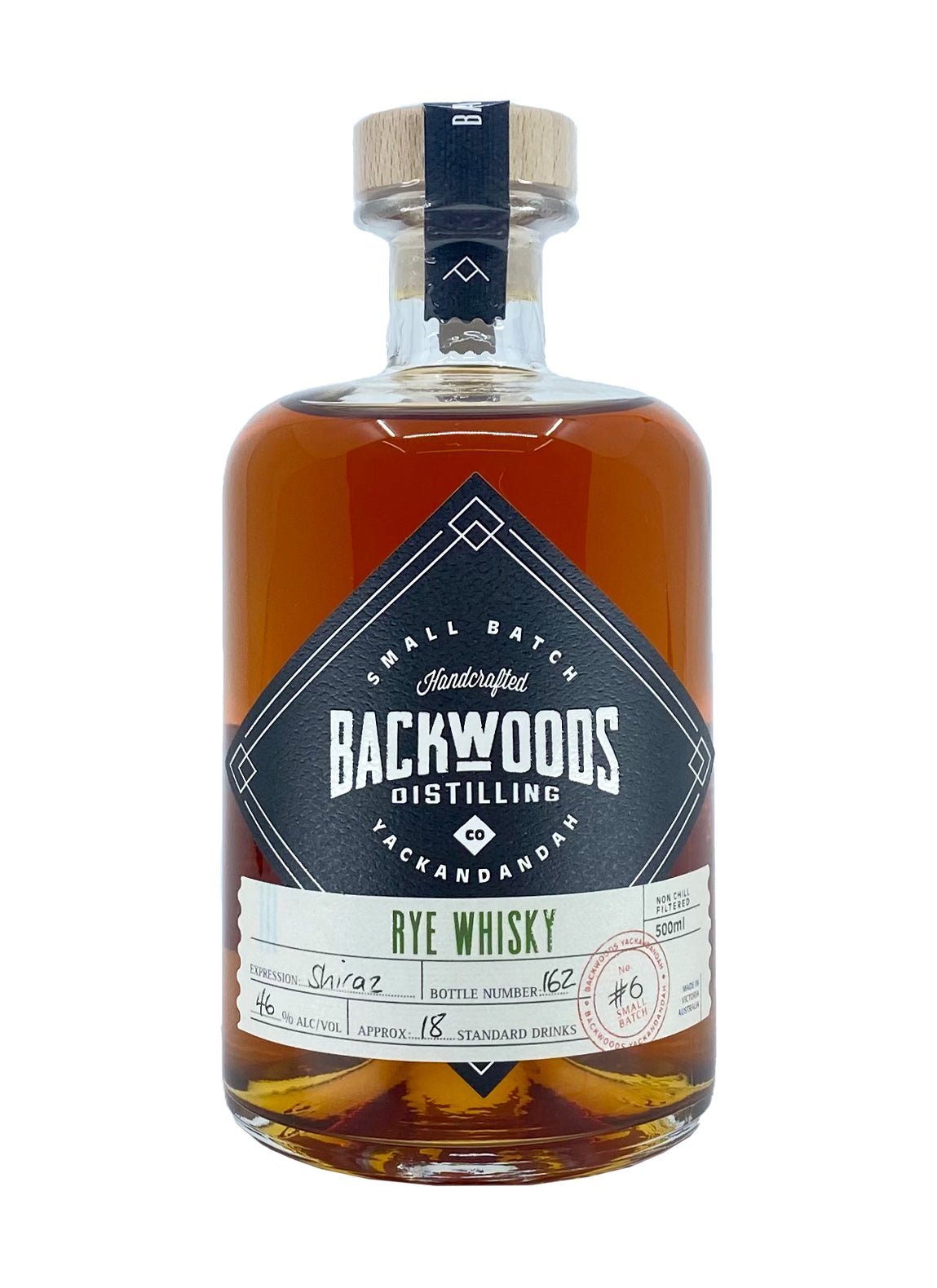 Backwoods Rye Whisky Shiraz Cask Expression Batch 6 46% 500ml | | Shop online at Spirits of France