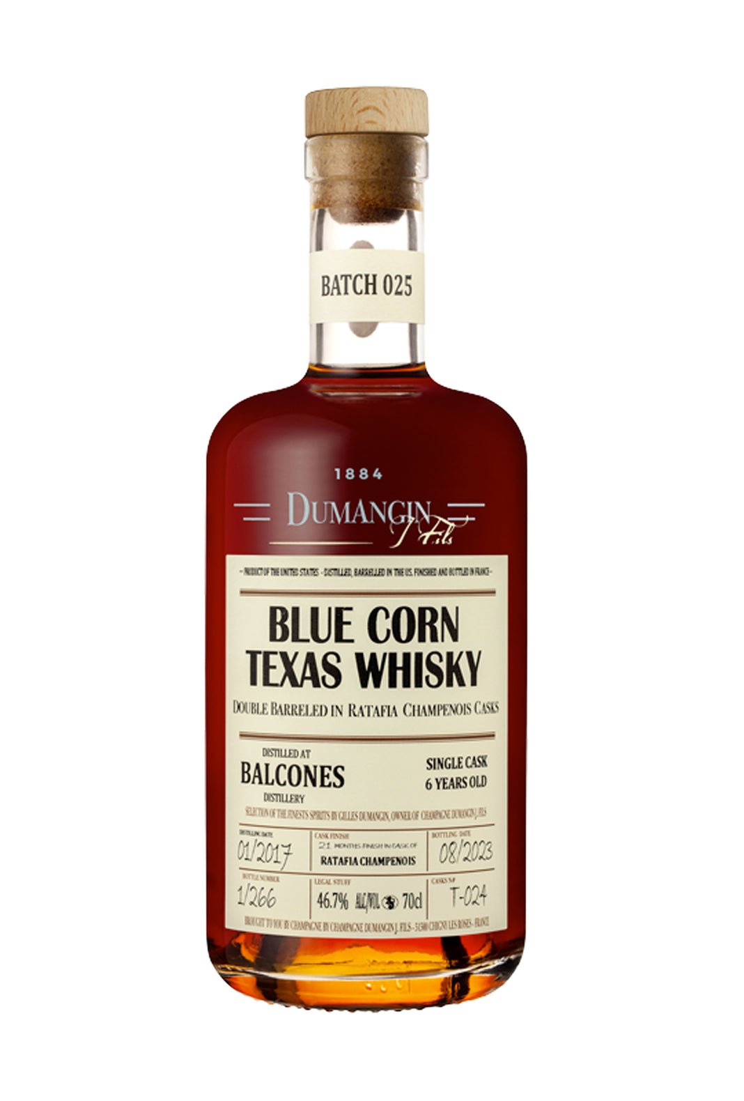 Dumangin 025 Blue Corn Balcones Texas Whisky 46.7% 700ml - Whisky - Liquor Wine Cave