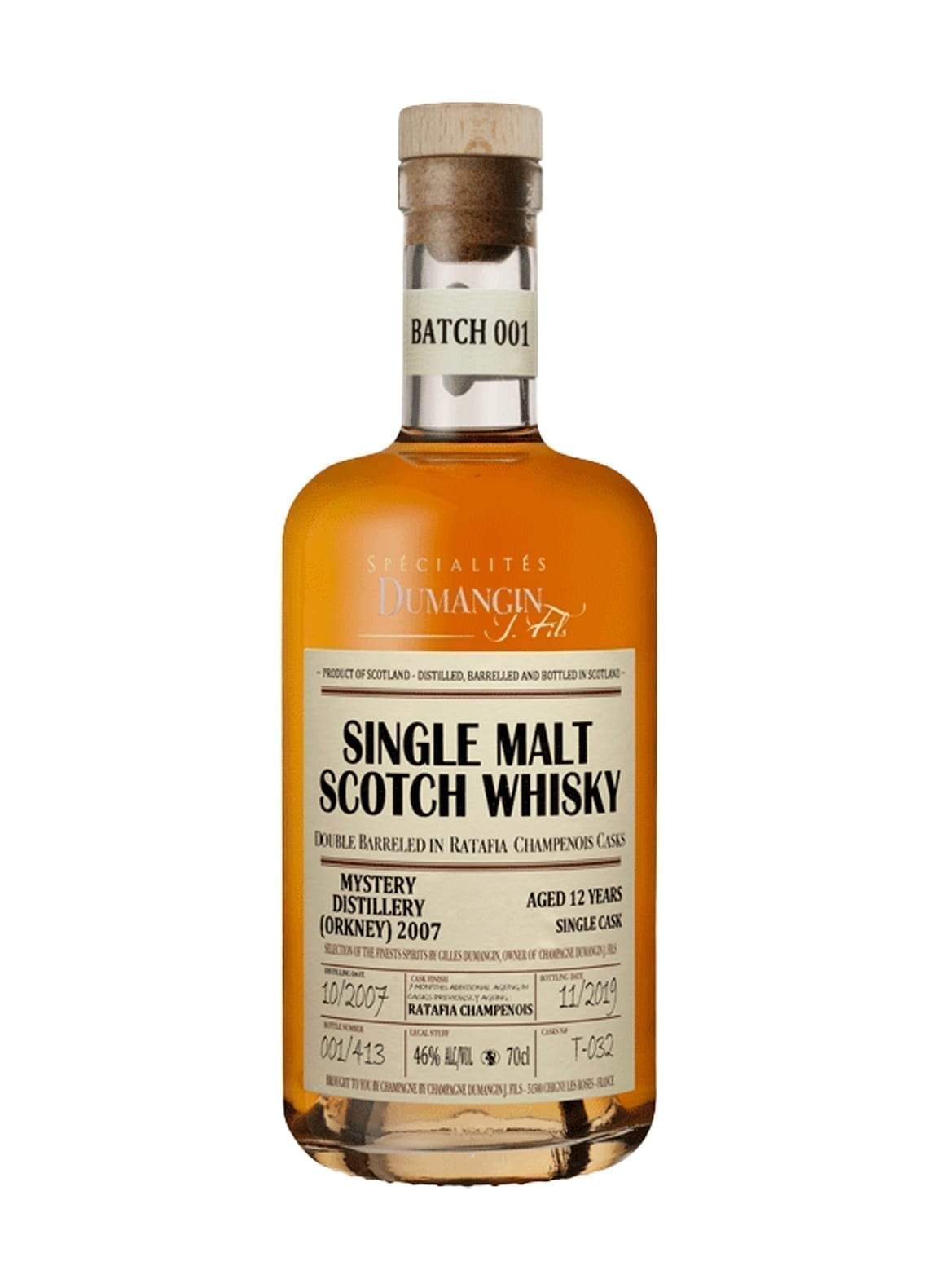 Dumangin Batch 001 Single Malt Scotch Whisky 46% 700ml | Whiskey | Shop online at Spirits of France