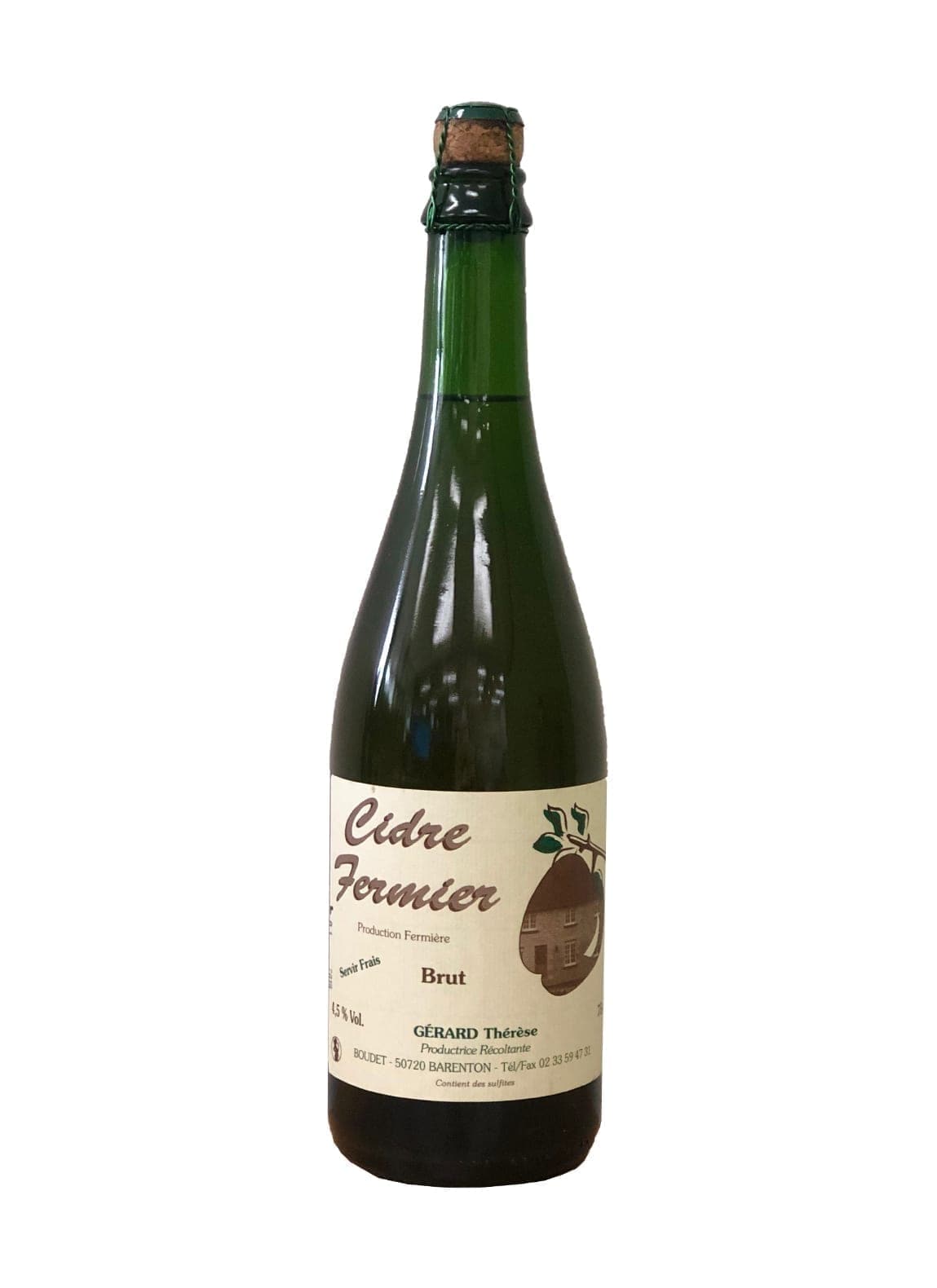 Gerard Therese Boudet Cider AOC Domfrontais Cidre Brut Fermier (Apple Cider) 4.5% 750ml | Hard Cider | Shop online at Spirits of France