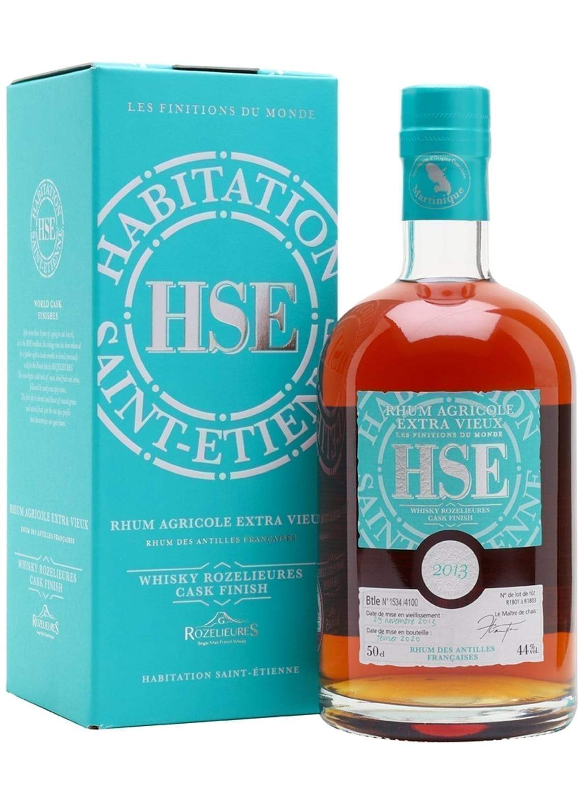 Habitation St Etienne Rum 2013 French whisky casks Roselieures 44% 500ml | Rum | Shop online at Spirits of France