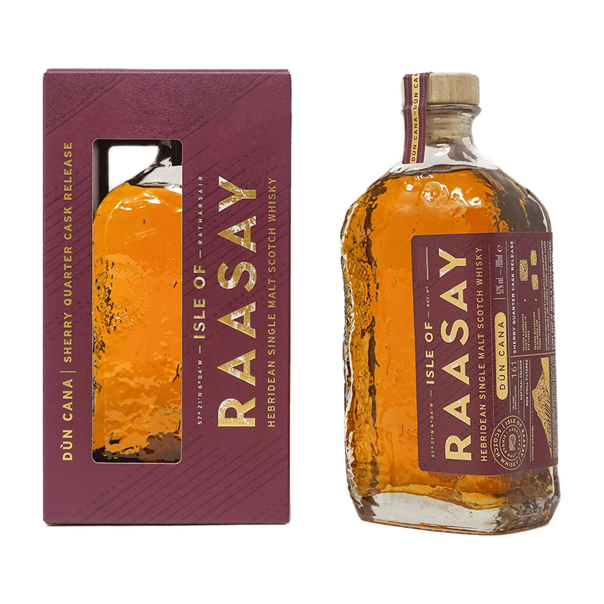 Isle of Raasay Dun Cana 3rd Edition Sherry Quarter Cask 700ml bottle with presentation box