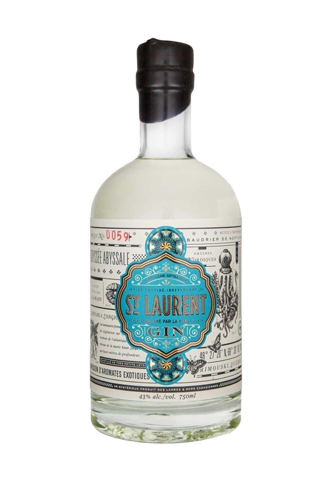 St. Laurent Gin 43% 700ml | Gin | Shop online at Spirits of France