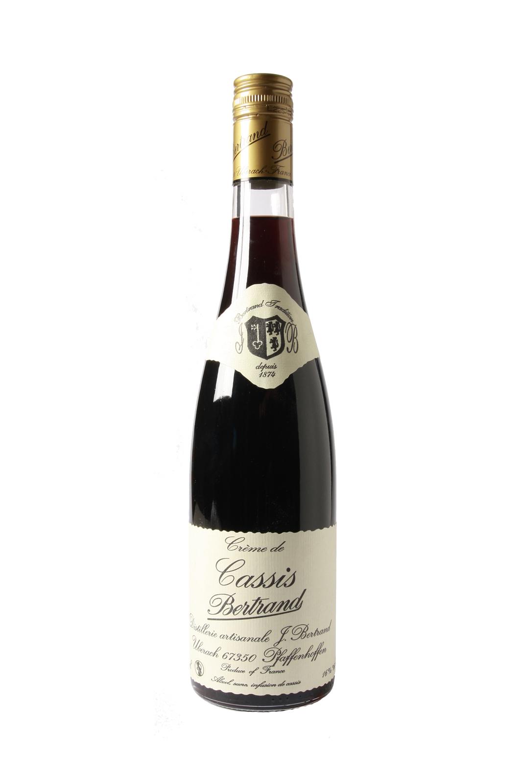 Bertrand Creme de Cassis (Blackcurrant liqueur) 16% 700ml - Fruit Liqueur - Liquor Wine Cave
