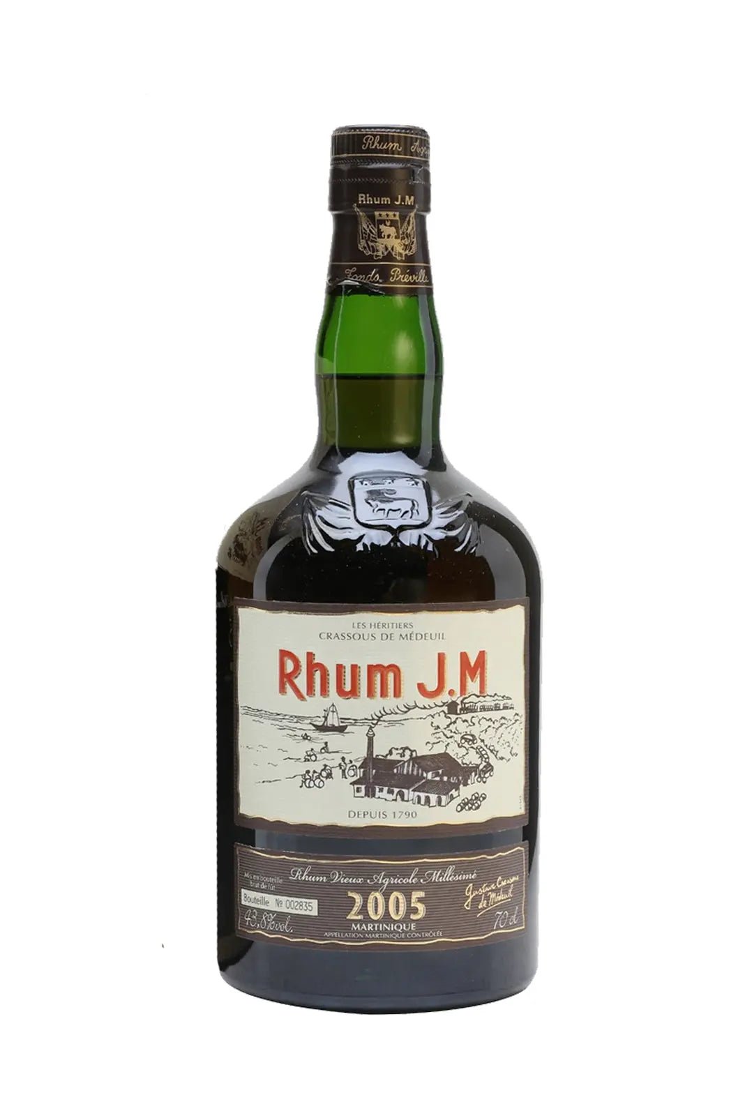 J.M Rum AOC Agricole 2005 43.8% 700ml - Rum > Agricole - Liquor Wine Cave