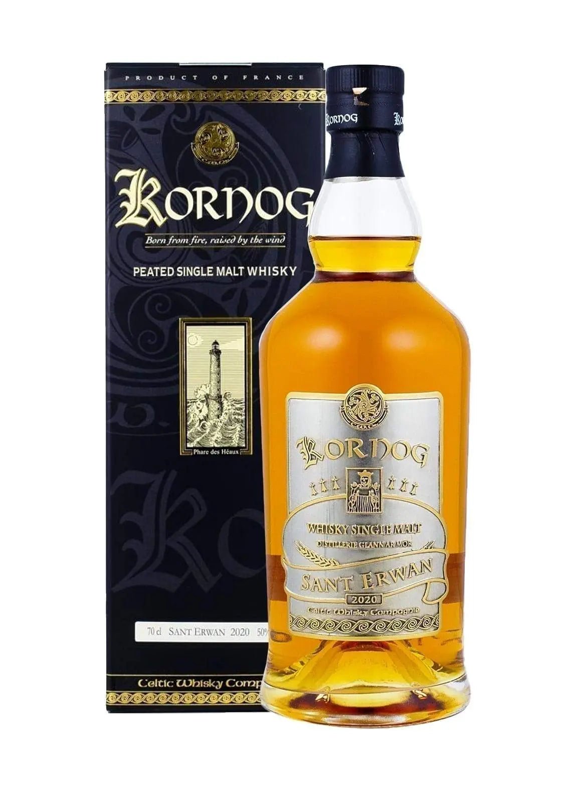 Kornog Sant Erwan 2020 Single malt Bourbon Cask 9 years Whisky 50% 700ml - Whiskey - Liquor Wine Cave