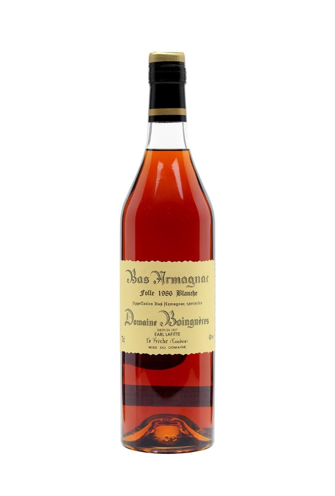 Domaine Boingneres 1986 Bas Armagnac Folle Blanche 49% 700ml | Brandy | Shop online at Spirits of France
